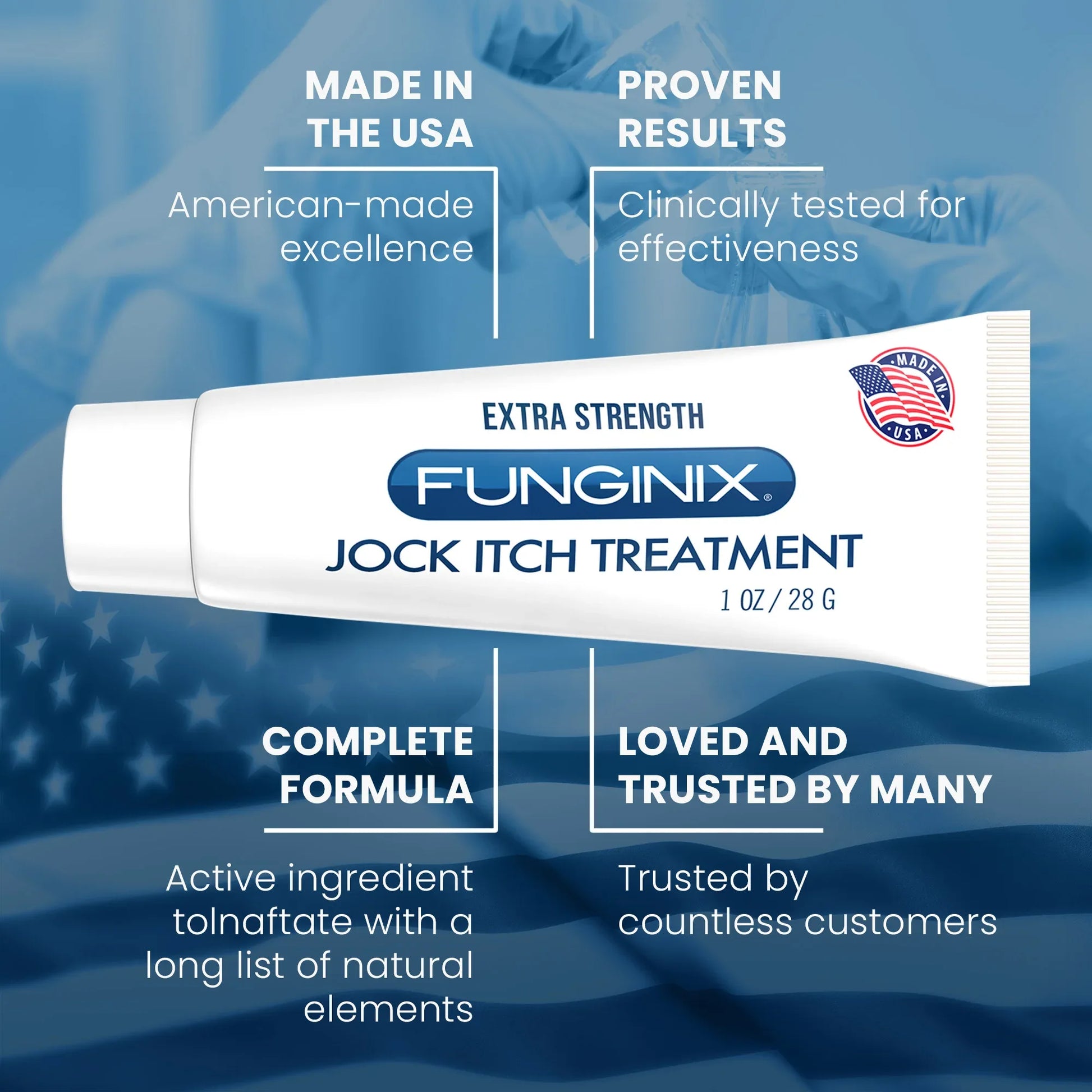 FUNGINIX Jock Itch Treatment - Relieves Itching, Burning, Scaling, and Chafing, Natural Anti Itch Treatment with Tolnaftate (1 Ounce) - Sisquoc Healthcare