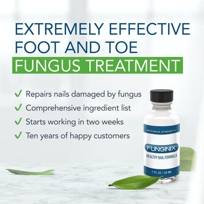 FUNGINIX Toenail Fungus Treatment Extra Strength - Antifungal Nail Treatment With Undecylenic Acid & Tea Tree Oil - Sisquoc Healthcare