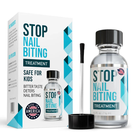 STOP NAIL BITING TREATMENT Nail Biting Deterrent for Kids and Adults, Bitter-Tasting Nail Polish To Stop Nail-Biting - Easy To Apply and Safe For Children - 0.5 fl oz - Sisquoc Healthcare
