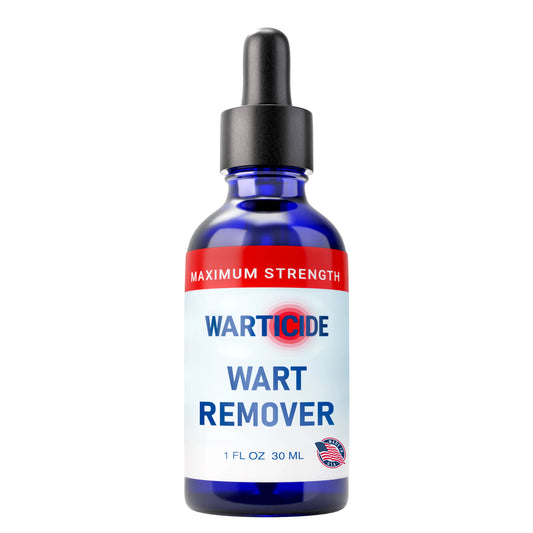 WARTICIDE Liquid Wart Remover with 10% Salicylic Acid, Tea Tree & Cedar Leaf Oil - Max Strength Genital & Plantar Wart Treatment for Feet, Hands & Body - 1 Fl Oz Dropper - Sisquoc Healthcare
